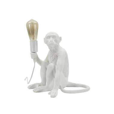 Lampada da tavolo monkey seduta bianca cm 33x33x32