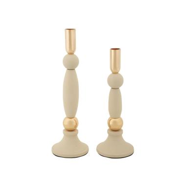 P/cand strek crema set 2 pz  cm Ø 9,5x25-9,5x30