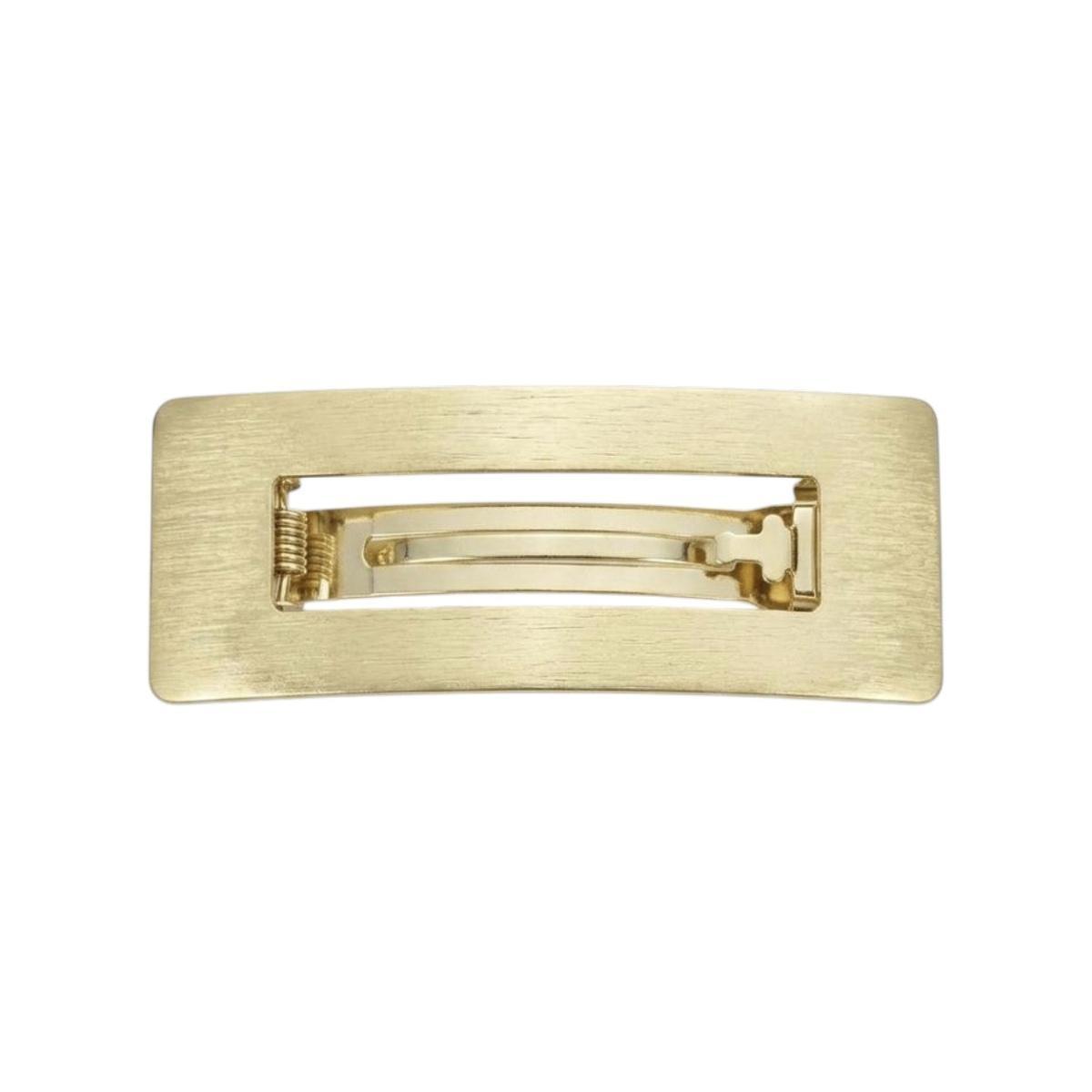 Fermaglio per capelli rettangolare oro satinato Romeo Gigli