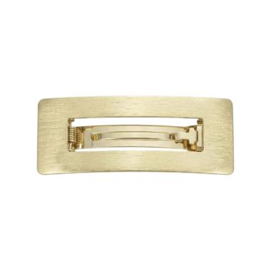 Fermaglio per capelli rettangolare oro satinato Romeo Gigli