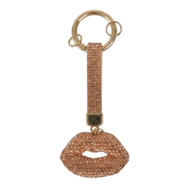 Portachiavi strass labbra champagne Romeo Gigli