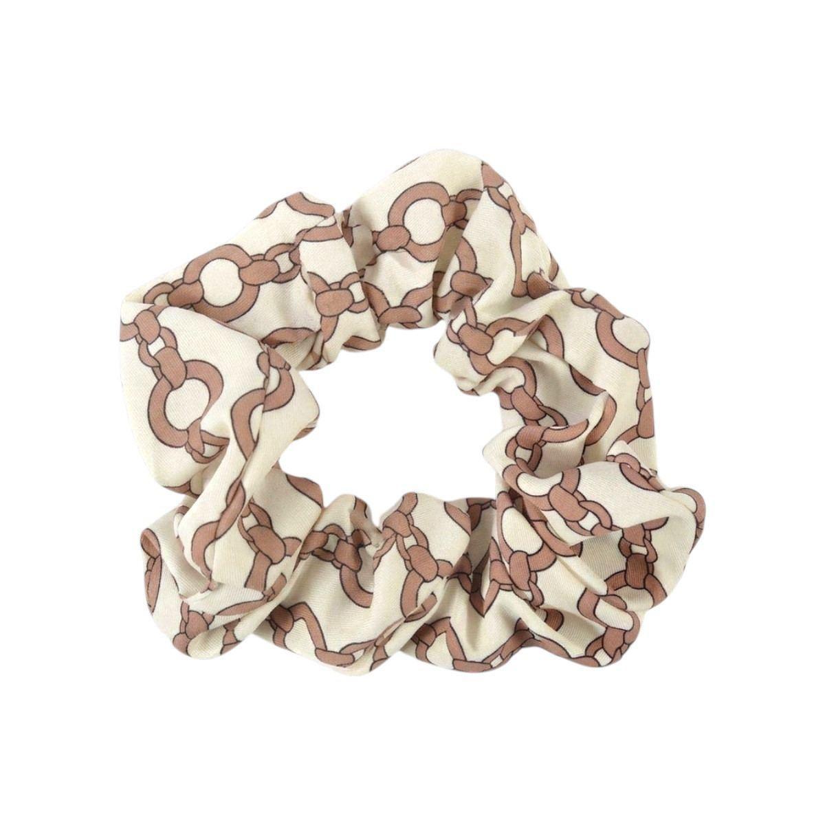 Elastico per capelli beige stampa catene RG Romeo Gigli