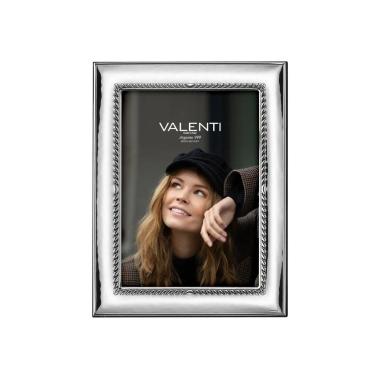 Cornice portafoto lucida linea cordoncino perle retro legno 9x13 cm Valenti