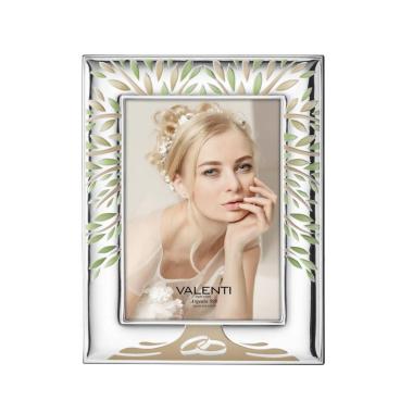 Cornice portafoto con fedi albero della vita colorato 10x15 cm Valenti