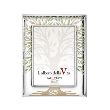Cornice portafoto 25° albero della vita colorato 10x15 cm Valenti