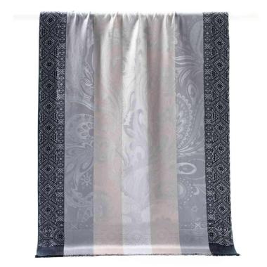 Sciarpa donna cotone e poliestere righe metallizzate Capoverde
