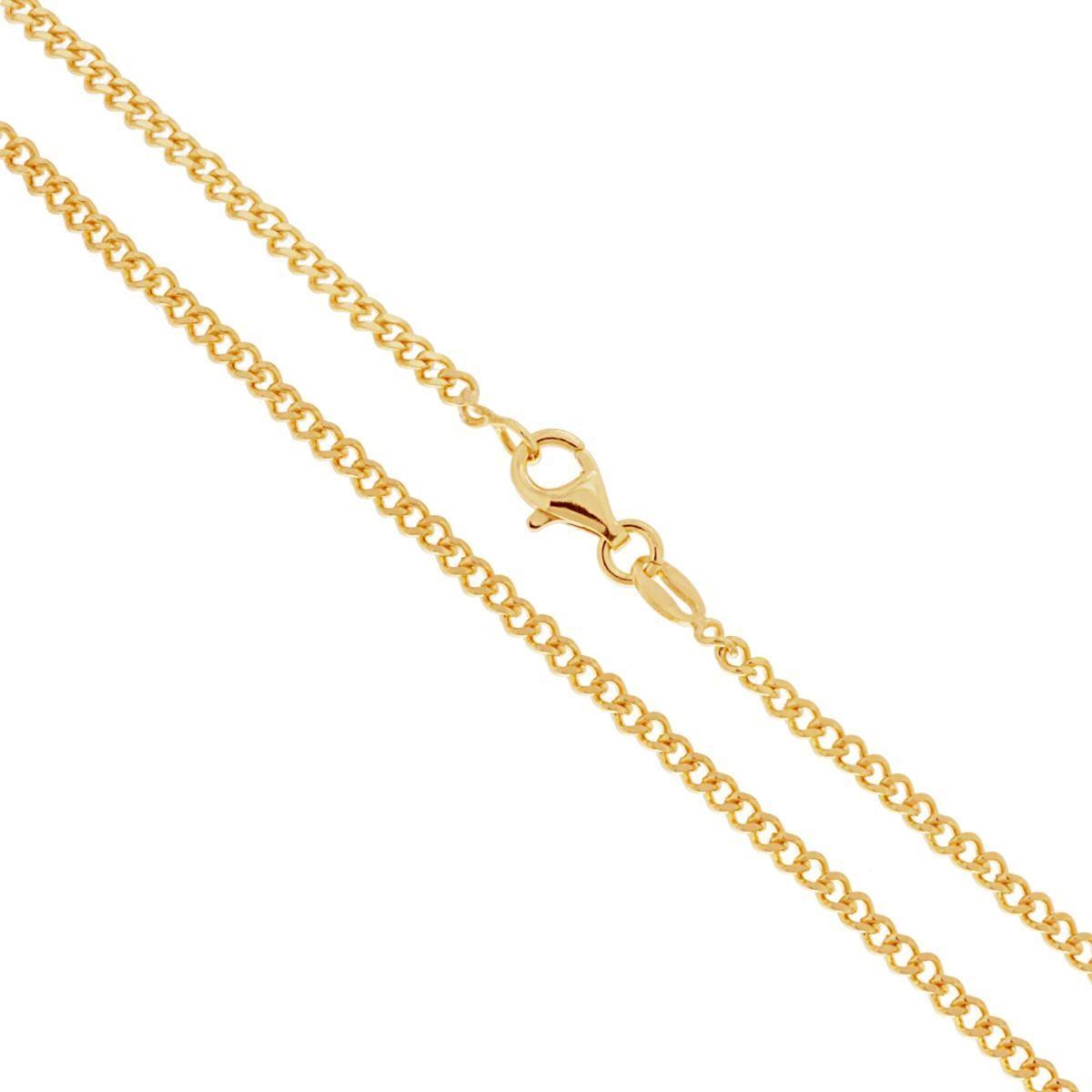 Catena Grumetta Diamantata 060 sezione mm 2.2 lunghezza cm 60 in ARGENTO 925 Galvanica Oro