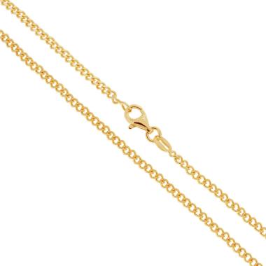 Catena Grumetta Diamantata 060 sezione mm 2.2 lunghezza cm 60 in ARGENTO 925 Galvanica Oro