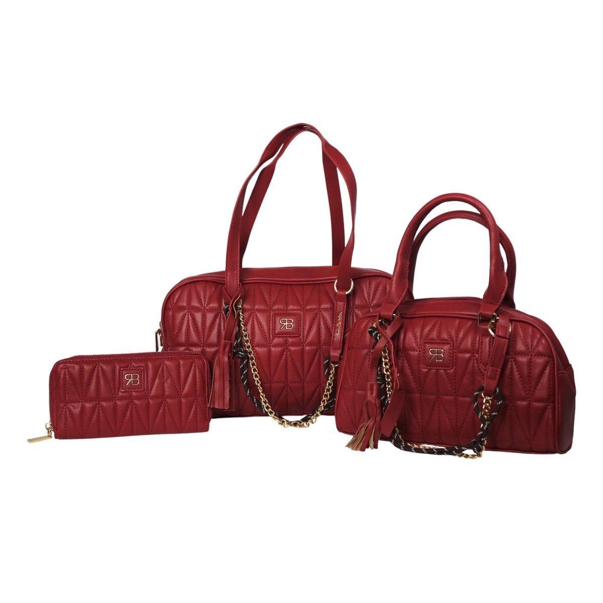 Set donna 3 pezzi bauletto L, bauletto M e portafoglio Renato Balestra