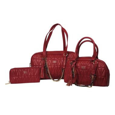 Set donna 3 pezzi bauletto L, bauletto M e portafoglio Renato Balestra