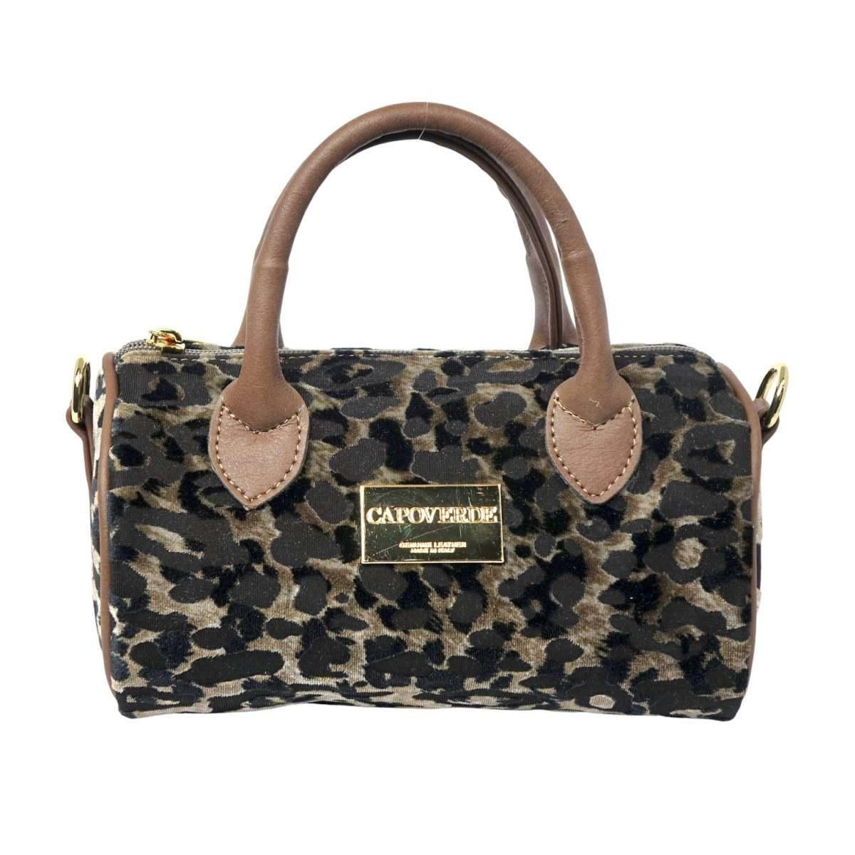 Borsa baulettino donna in tessuto maculato cangiante Capoverde Made in Italy