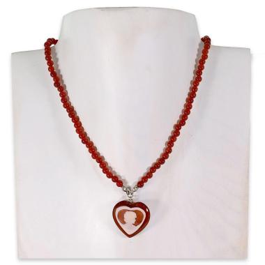 Collana p.d.sfaccett.c/pendente cameo
