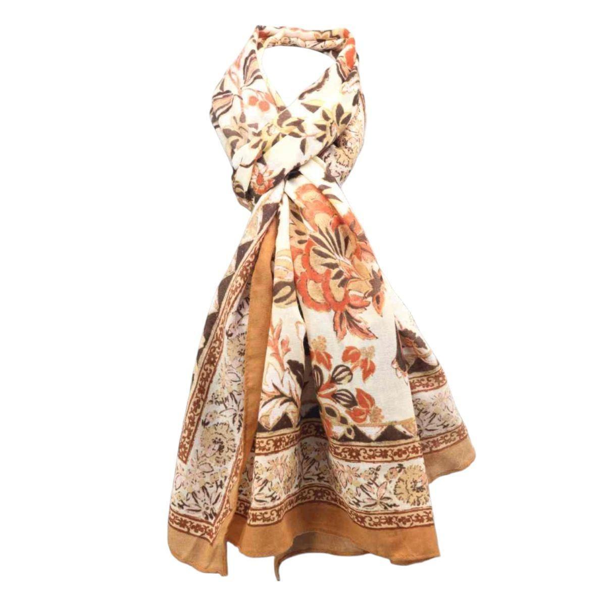 Sciarpa donna stampa floreale stile boho in poliestere Roncato