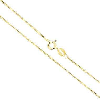 Catena Grumetta 030 sezione mm 1 lunghezza cm 45 in ARGENTO 925 Galvanica Oro