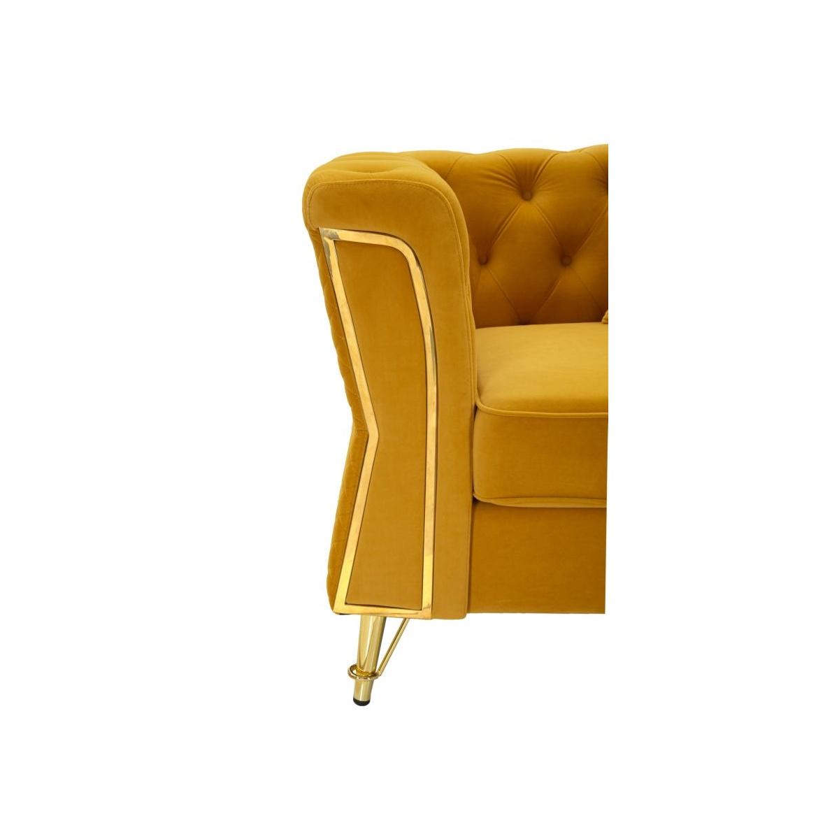 Poltrona emy senape c/cuscino cm 104x83x76