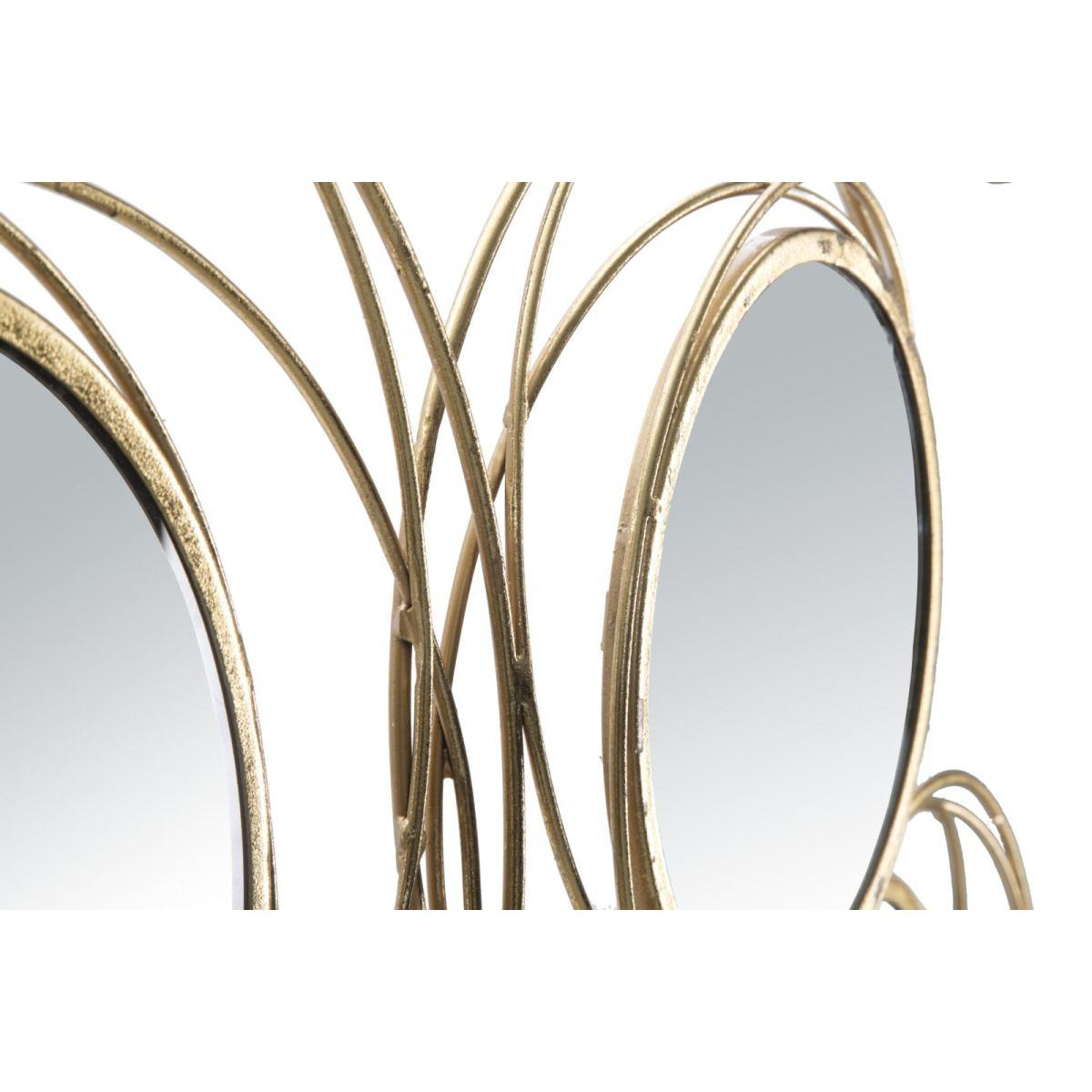Pannello/specchio gold round cm 124,5x4x53,5