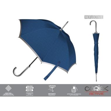 Ombrello active lungo automatico donna blu