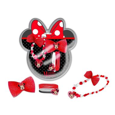 Set bimba accessori per capelli e collana Minnie