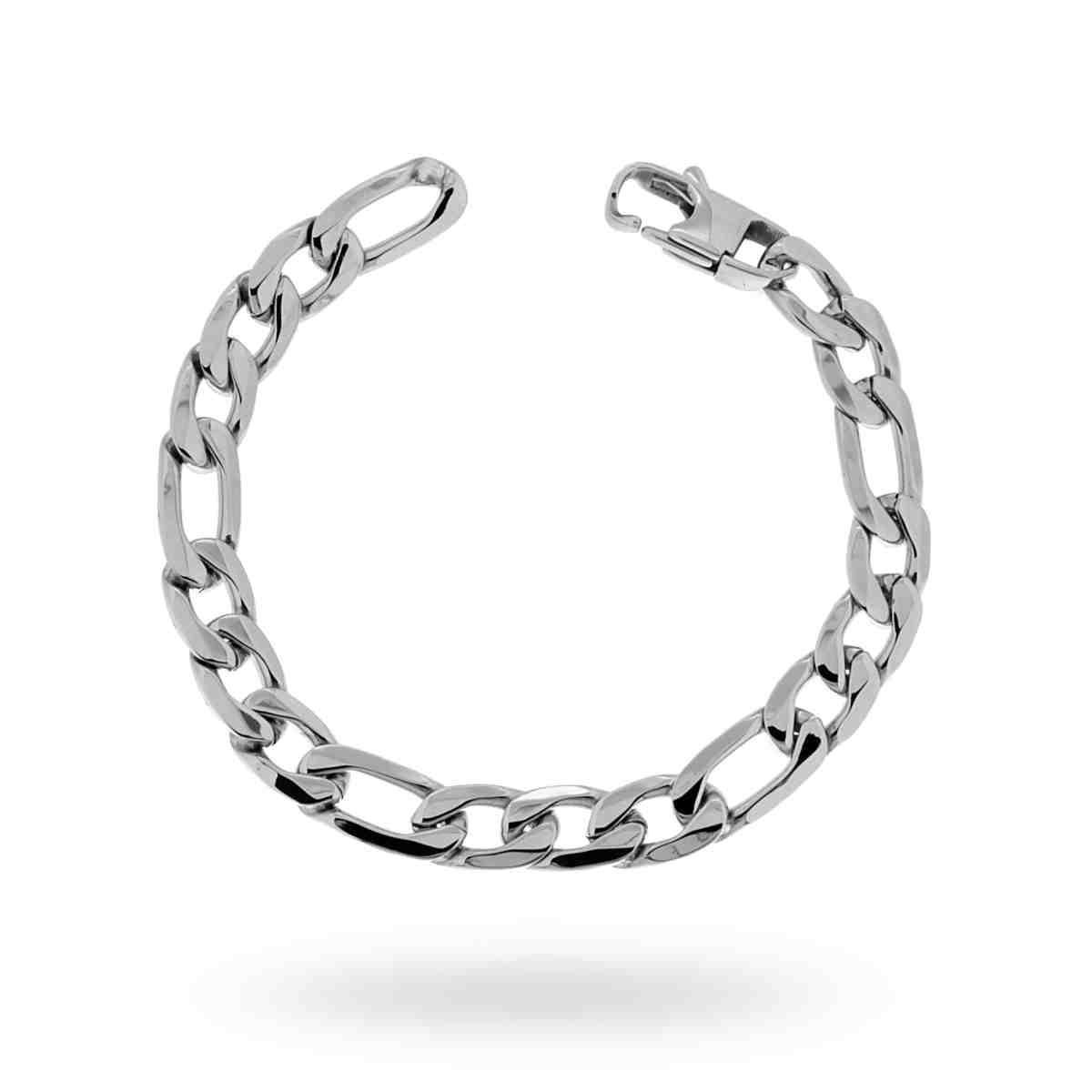 Bracciale Catena Figaro Grumetta mm 9,7 in ACCIAIO