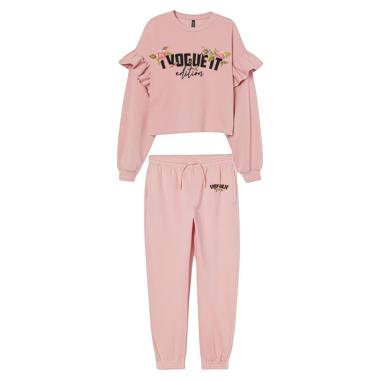 Tuta donna felpa corta e pantalone I Vogue It