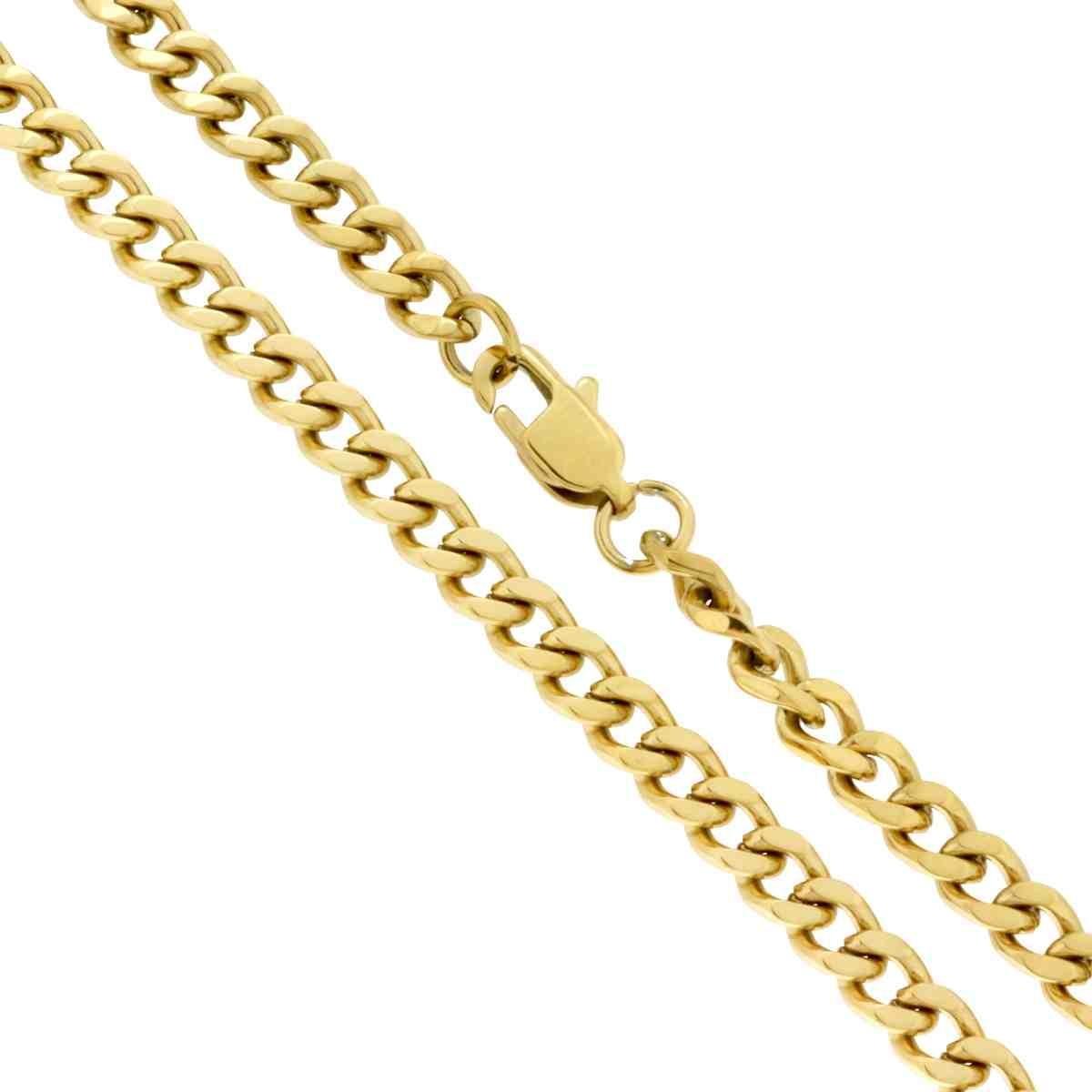 Catena Grumetta sezione mm 4.8 lunghezza cm 60 in ACCIAIO colore Oro