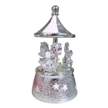 Giostra con cavalli rosa bimba Bagutta