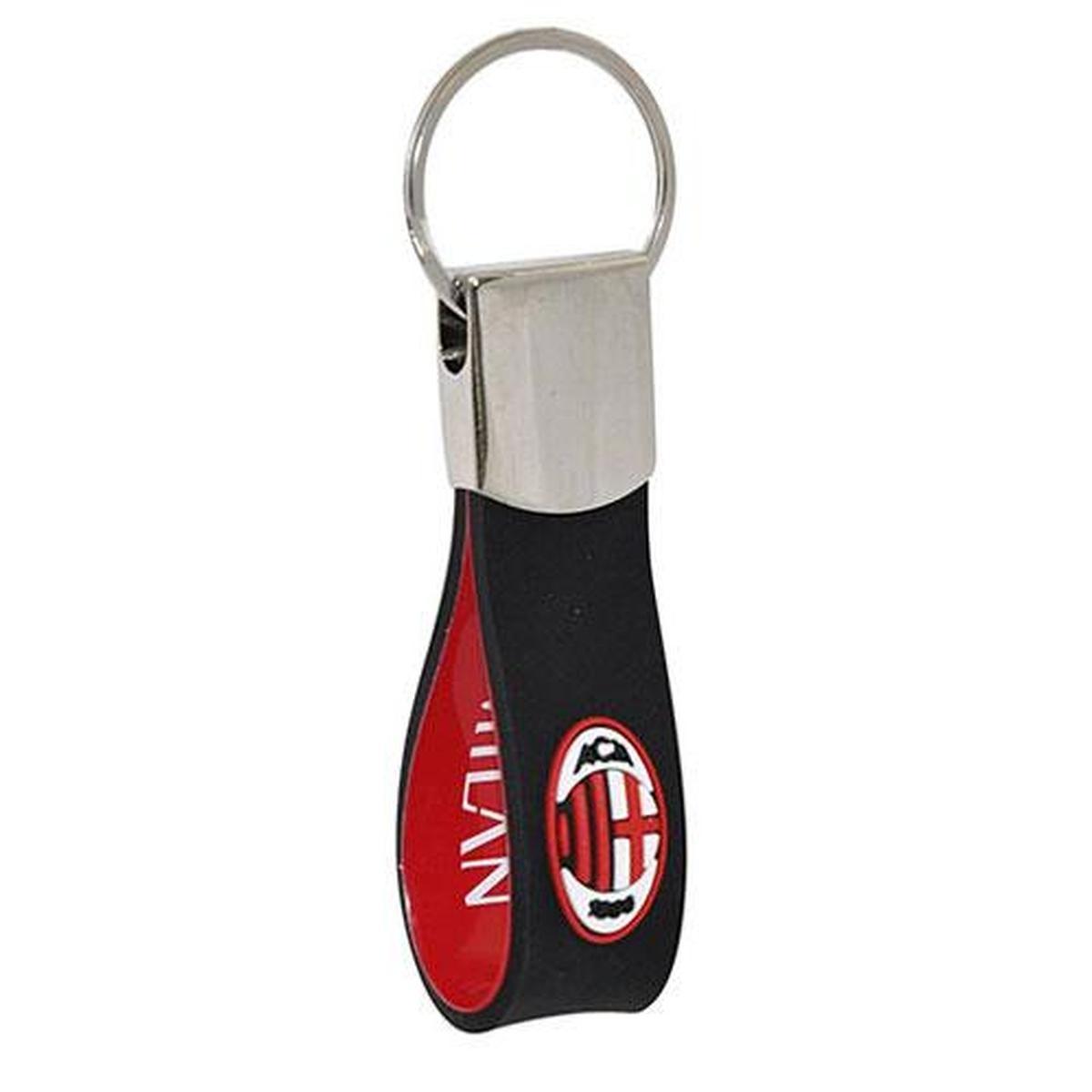 Portachiavi in gomma e metallo ufficiale Milan