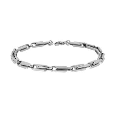Bracciale Uomo Catena Piastre in ACCIAIO