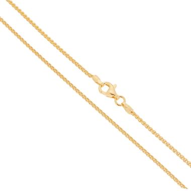 Catena Spiga 035 sezione mm 1.5 lunghezza cm 40 in ARGENTO 925 Galvanica Oro