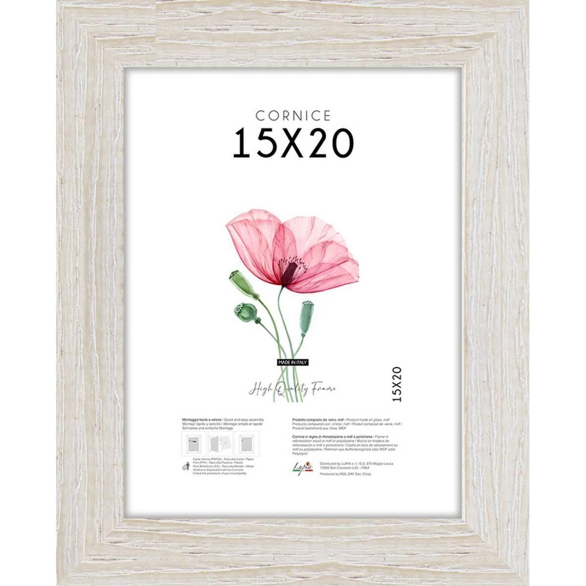 Cornice portafoto Shabby Chic 15x20 cm beige Lupia