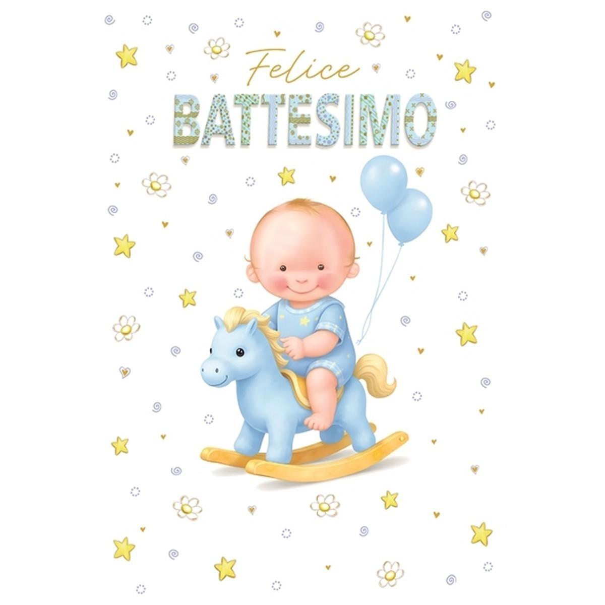 Biglietto auguri felice battesimo