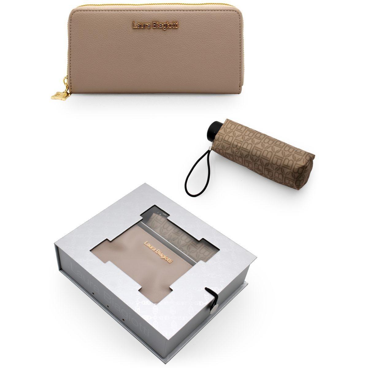 Set donna portafoglio e ombrello in confezione regalo Laura Biagiotti