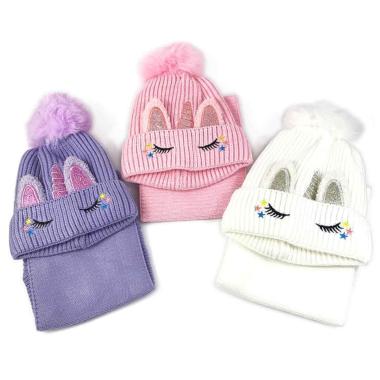 Completino bimba scaldacollo e cappellino Magico Unicorno Le Kikke