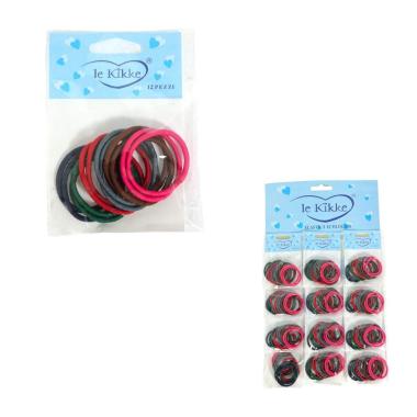 Elastici fermacapelli su card colori invernali Le Kikke