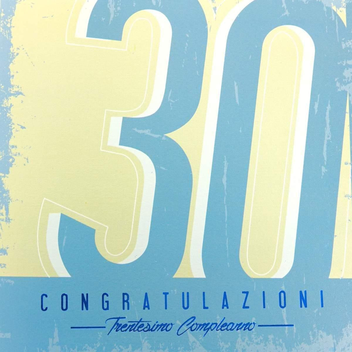 Biglietto auguri 30 anni 16x16 cm