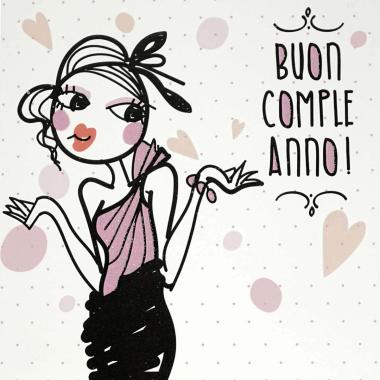 Biglietto auguri compleanno 16x16 cm