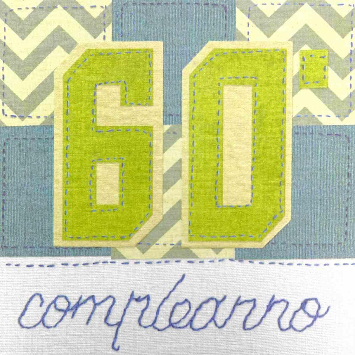 Biglietto auguri 60 anni 16x16 cm