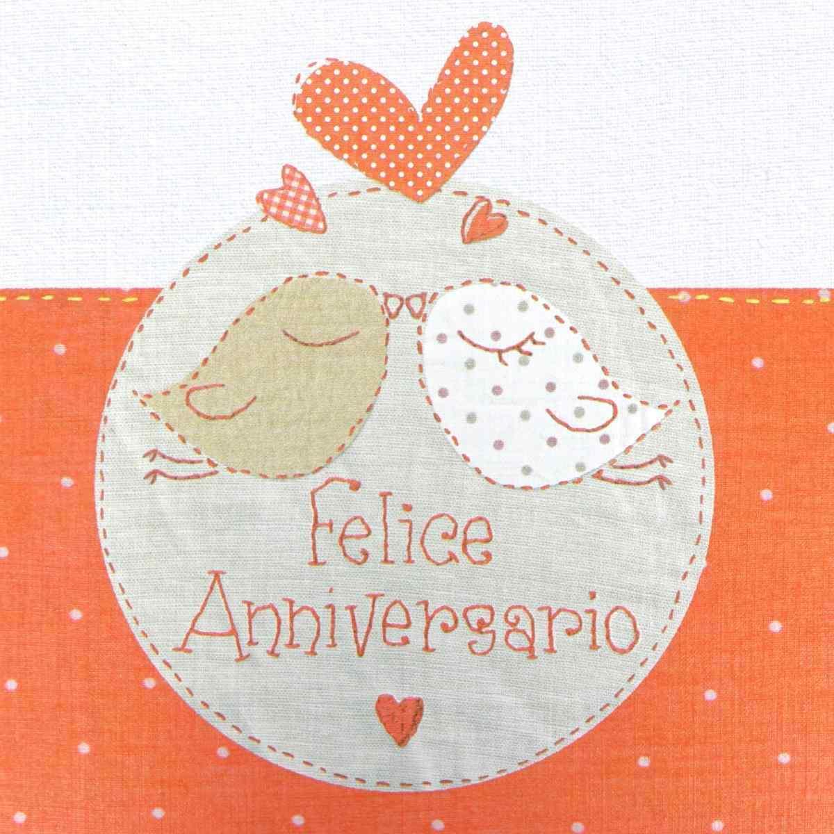 Biglietto auguri felice anniversario 16x16 cm