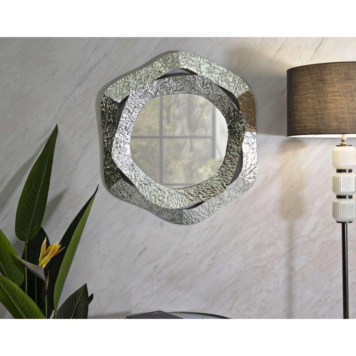 Specchio aury cm 66x6x75 (misura specchio cm Ø 41)