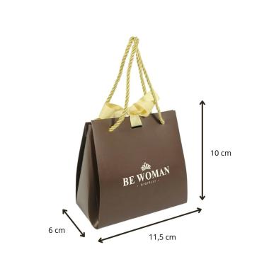 Busta regalo manici in cordino H 10 x L 11,5 x P 6 cm