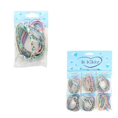 Elastici per capelli farfalle/stelle in card 6 bustine da 6 pz Le Kikke