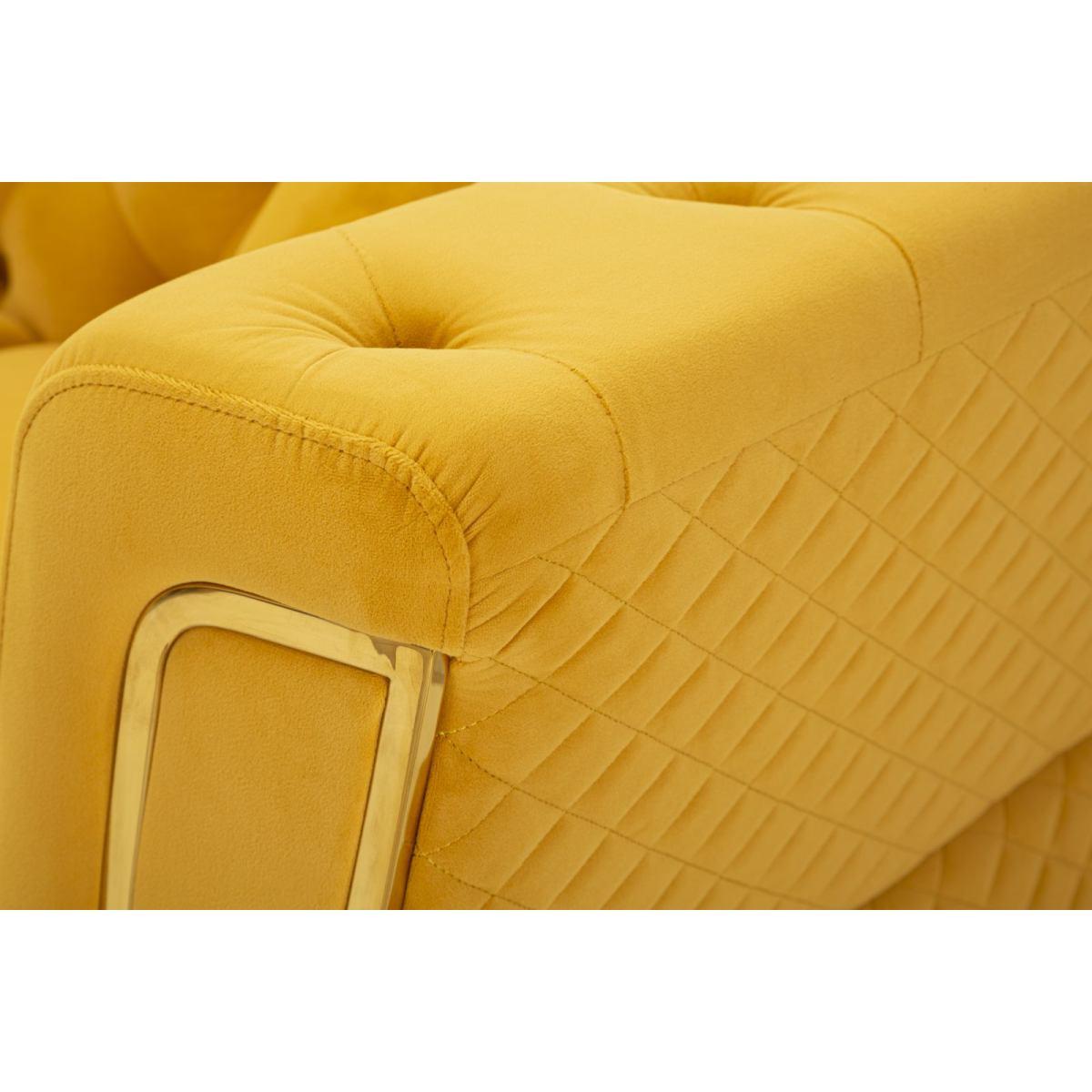 Divano emy senape c/cuscini cm 162x83x76