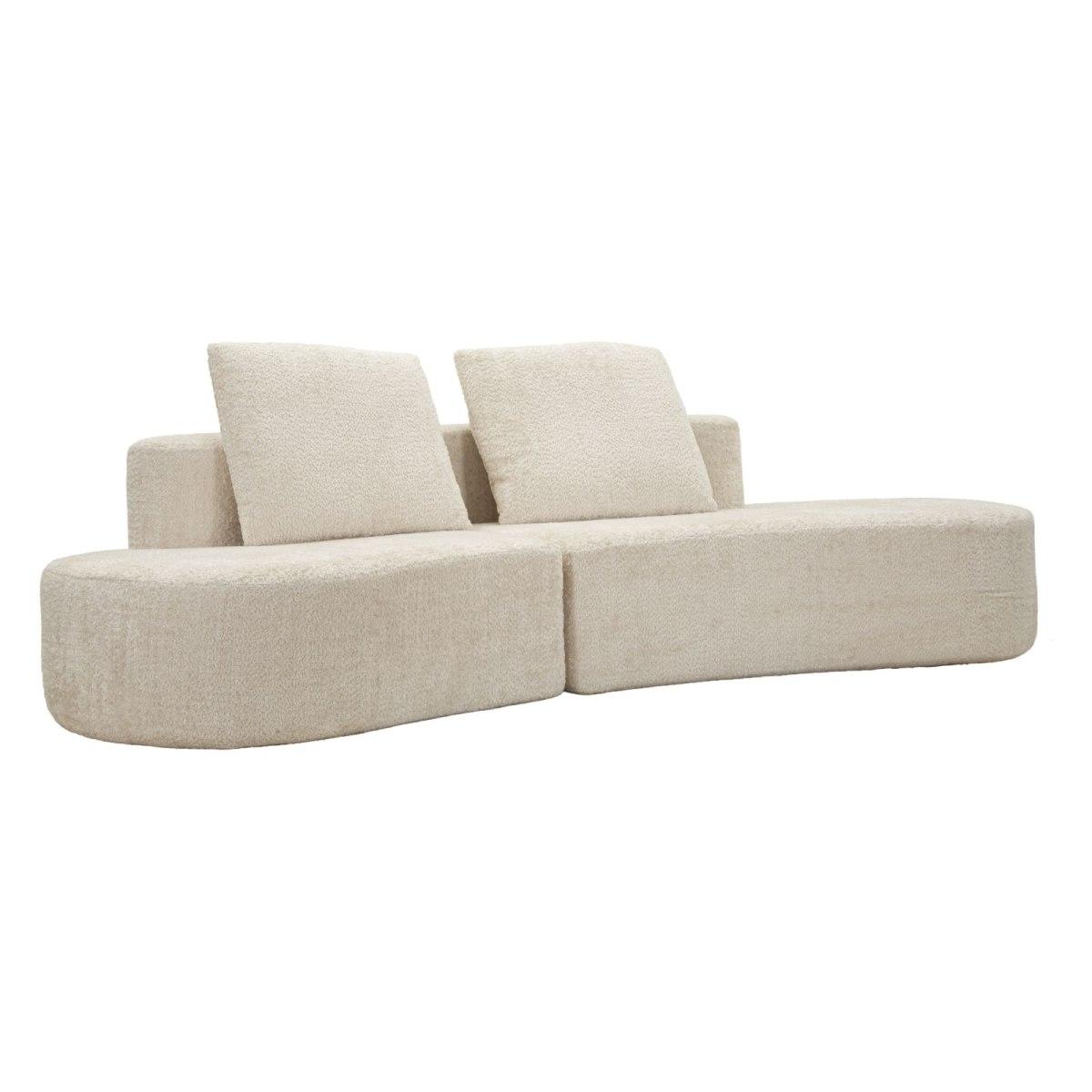 Divano island bianco cm 238x92x78 -altezza c/cusino come da foto-  (compresso)