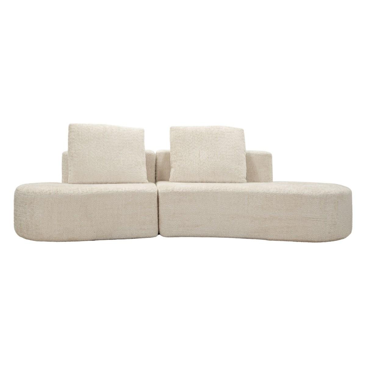 Divano island bianco cm 238x92x78 -altezza c/cusino come da foto-  (compresso)
