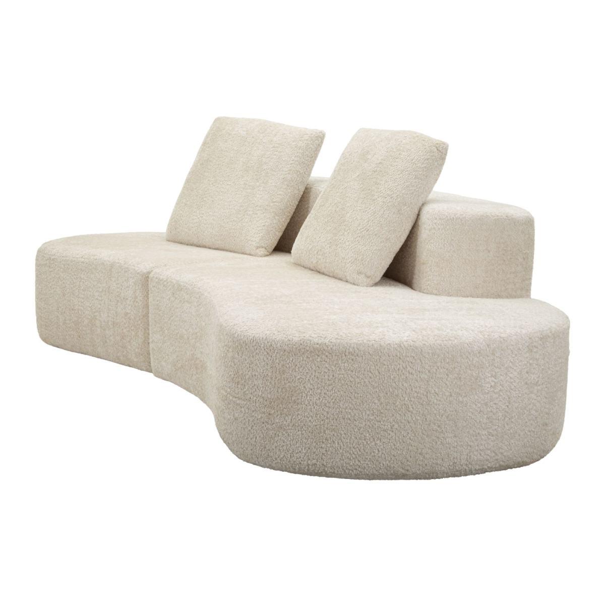 Divano island bianco cm 238x92x78 -altezza c/cusino come da foto-  (compresso)