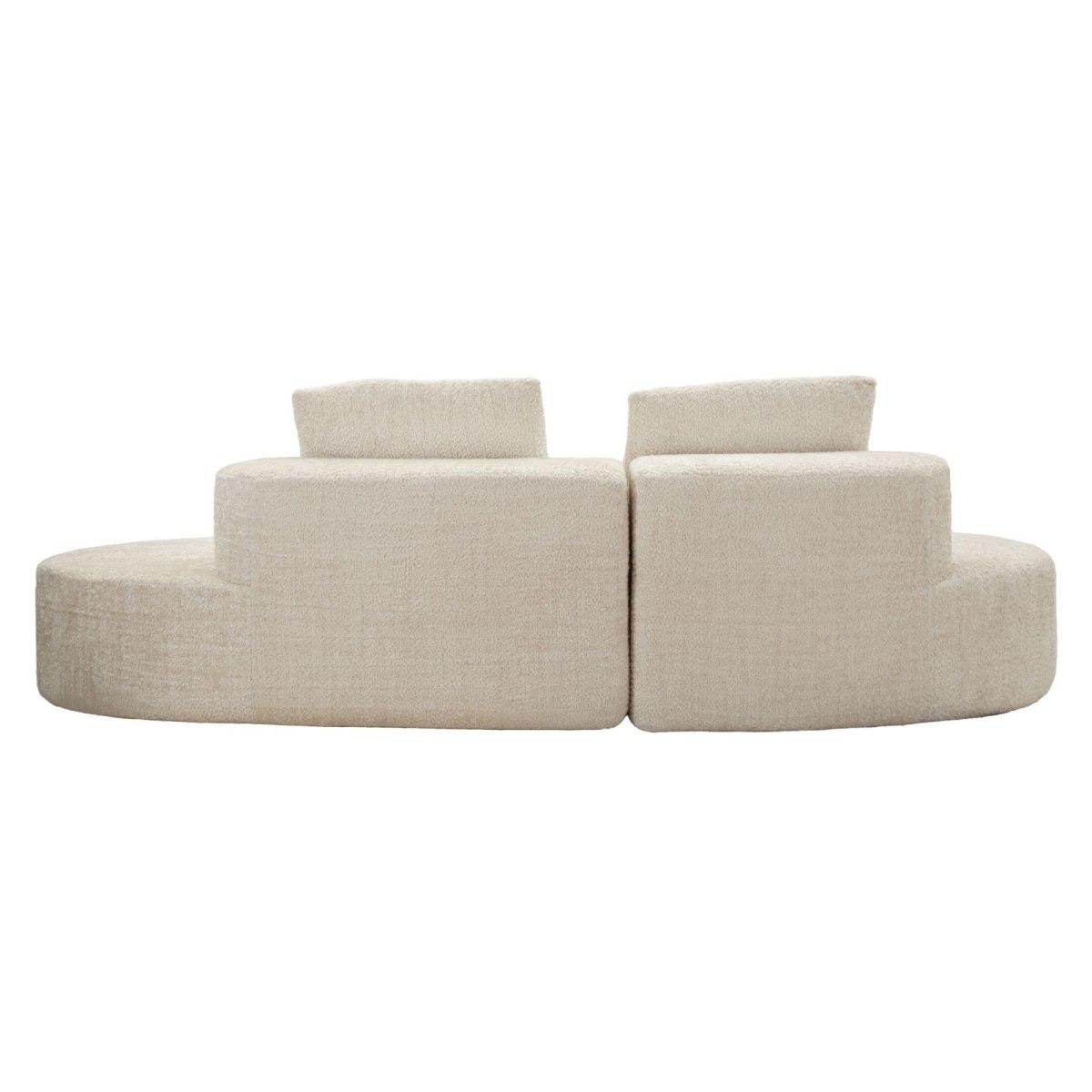 Divano island bianco cm 238x92x78 -altezza c/cusino come da foto-  (compresso)