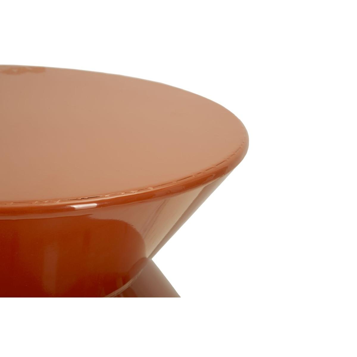 Tavolinetto in metallo zag arancione cm Ø 37,5x45