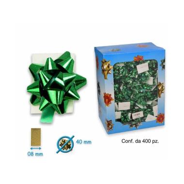 Coccarde adesive d. 40 mm verde metallizzate