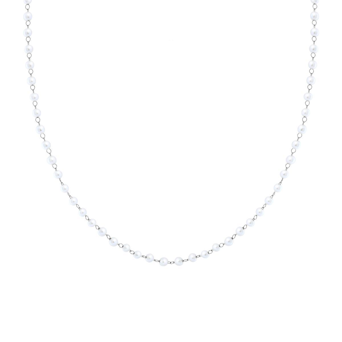 Collana Catena di Perle in ACCIAIO