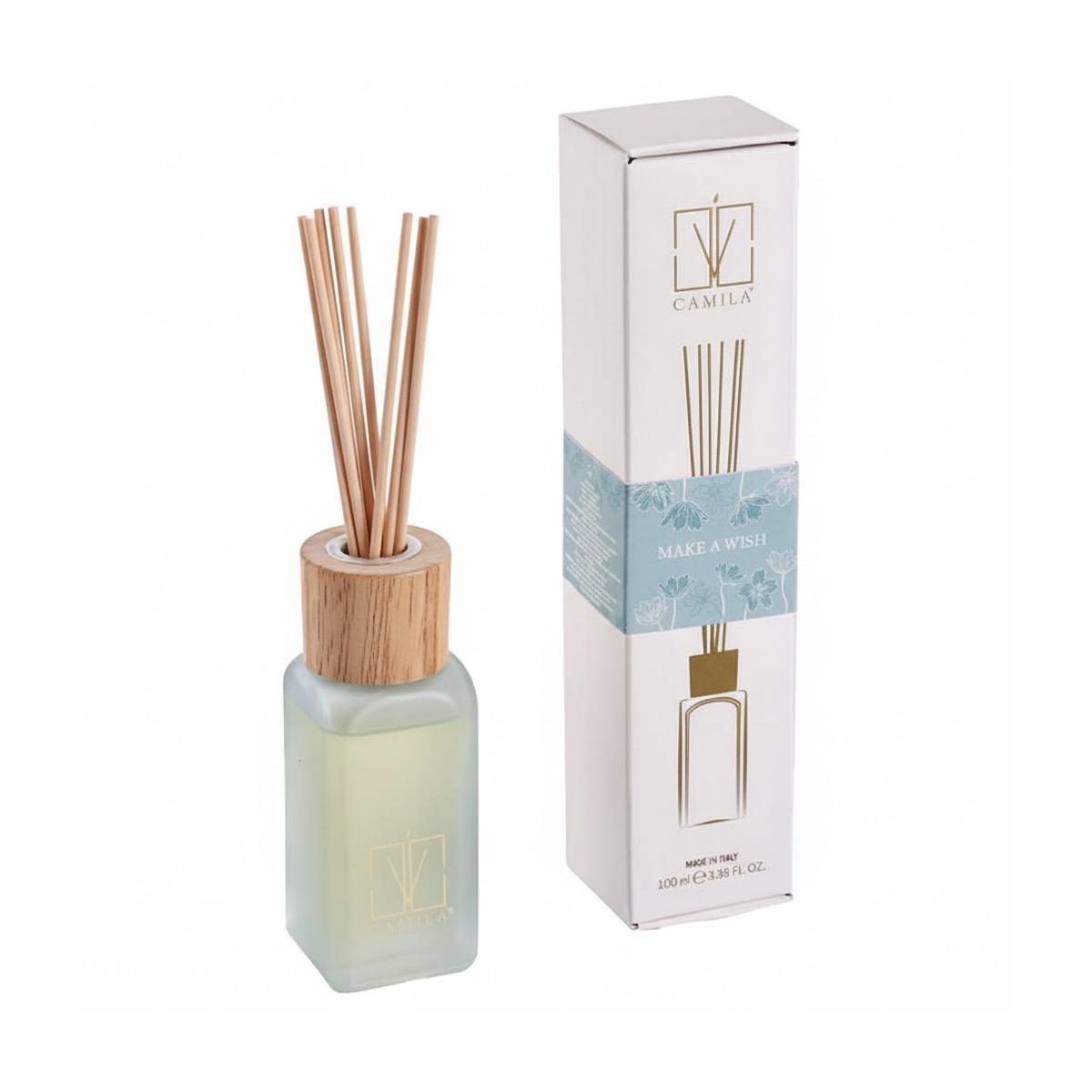 Diffusore 100 ml celeste fragranza make a wish Camilia